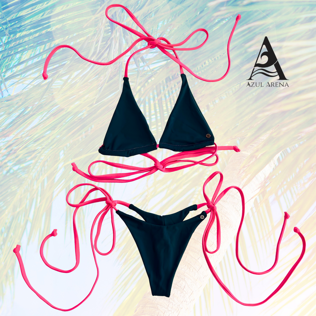 BIKINI CORAL VERDE, BOTTOM CORTE TANGA