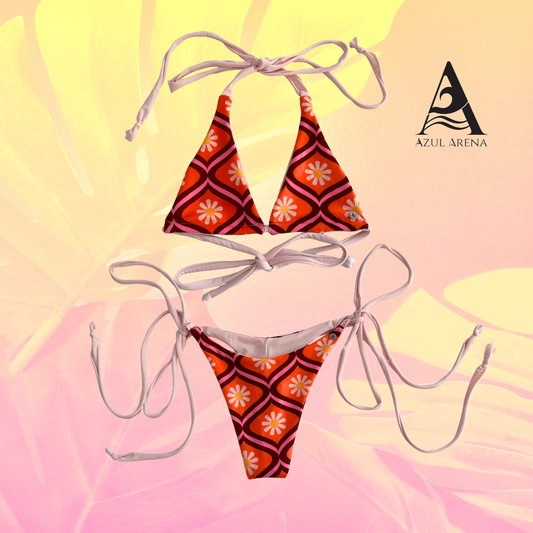 Bikini Triangle Bloom, Bikini con bottom corte tanga