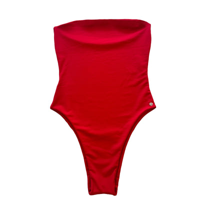 MONOKINI DUNA LEHUA ROJO STRAPLE, ROJO TIRO ALTO