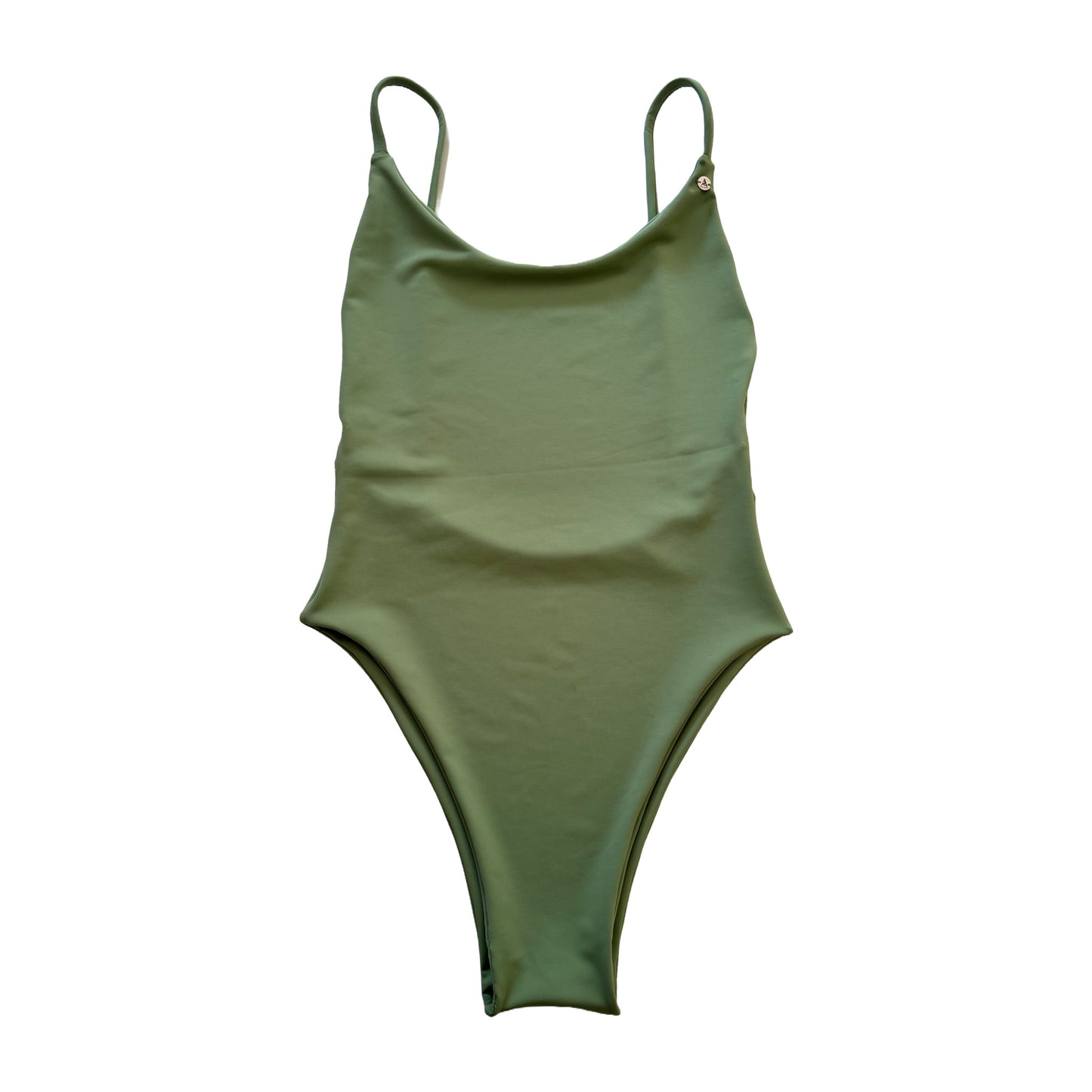 MONOKINI PANTERA HONU, VERDE OLIVO TIRO ALTO DE TIRANTES
