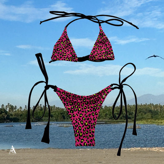BIKINI TRIANGLE RAUWR, ANIMAL PRINT ROSA